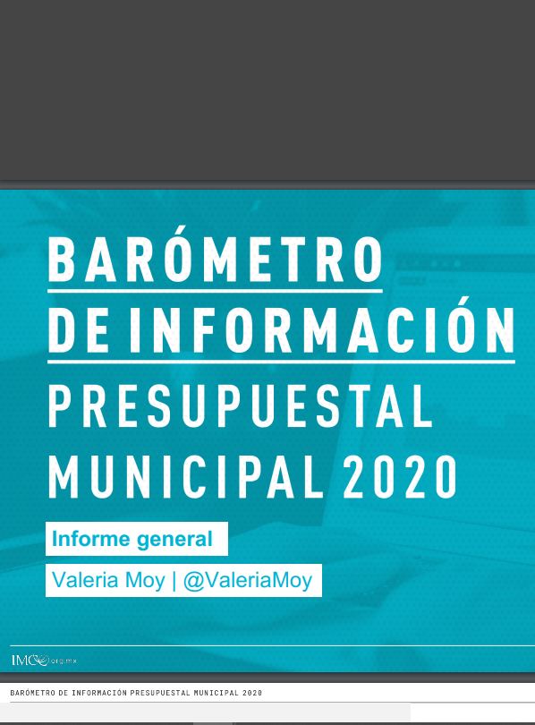 barometro de informacion presupuestal municipal 2020